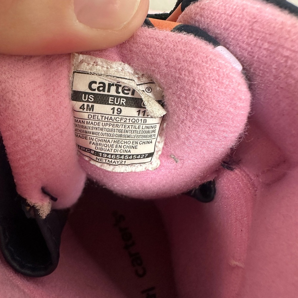 Carters Deltha Toddler Girls Navy Heart Print Winter Snow Boots Size 4M CF21Q01B - Picture 6 of 6
